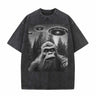 Bigfoot Sasquatch Alien UFO Print T-shirt