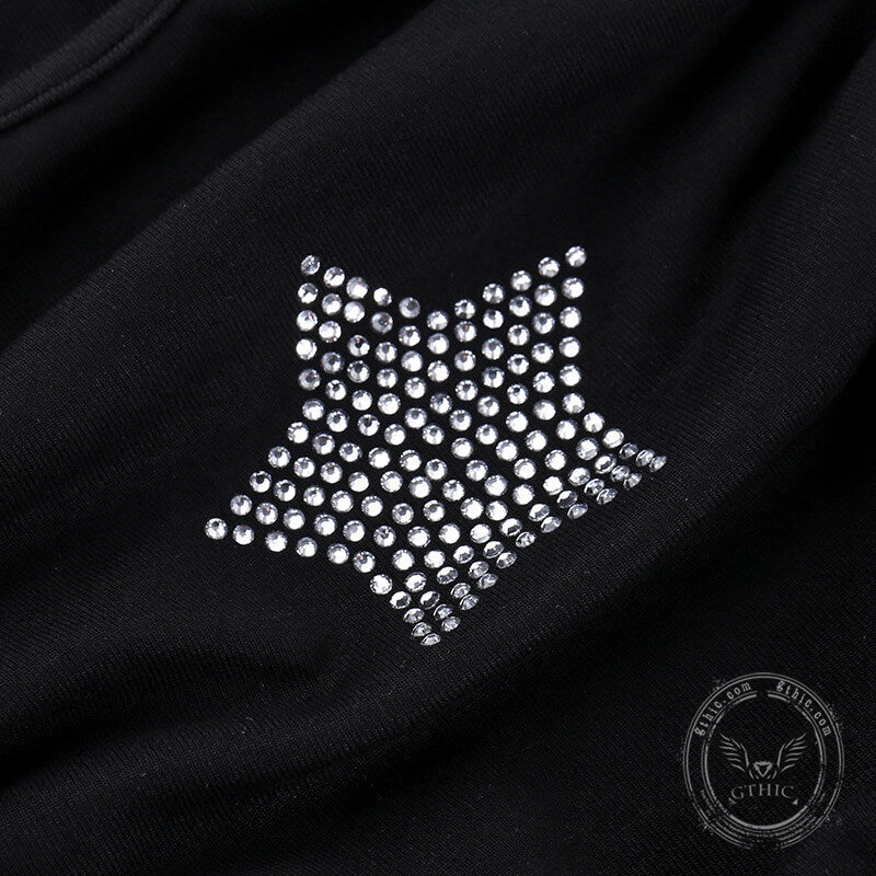Black Diamond Star Side Cutout T-Shirt