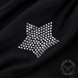 Black Diamond Star Side Cutout T-Shirt