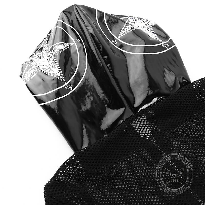 Black Punk Halter Crop Top