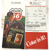 Blast from the Past Phillips 66 Illinois Coca-Cola Map Treasure