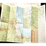 Blast from the Past Phillips 66 Illinois Coca-Cola Map Treasure