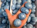 BLUE CALCITE Palm Stones