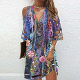 Boho Chic V-Neck Tie Dye Dresses