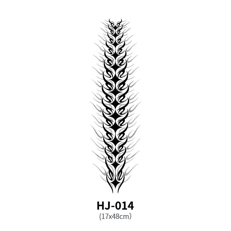 Botanical Spine Tattoo Decal