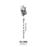 Botanical Spine Tattoo Decal