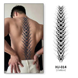 Botanical Spine Tattoo Decal