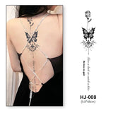 Botanical Spine Tattoo Decal