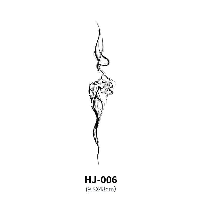 Botanical Spine Tattoo Decal