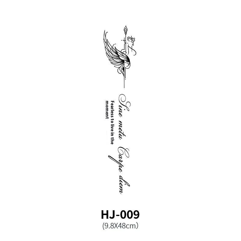 Botanical Spine Tattoo Decal