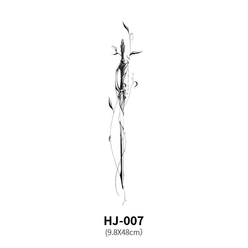 Botanical Spine Tattoo Decal