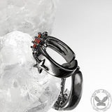 Budded Cross Star Alloy Open Ring