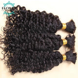 Burmese Boho Braids - Double Drawn Curly Bulk Human Hair Extensions for Braiding - 3 Bundles