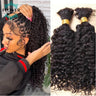 Burmese Boho Braids - Double Drawn Curly Bulk Human Hair Extensions for Braiding - 3 Bundles