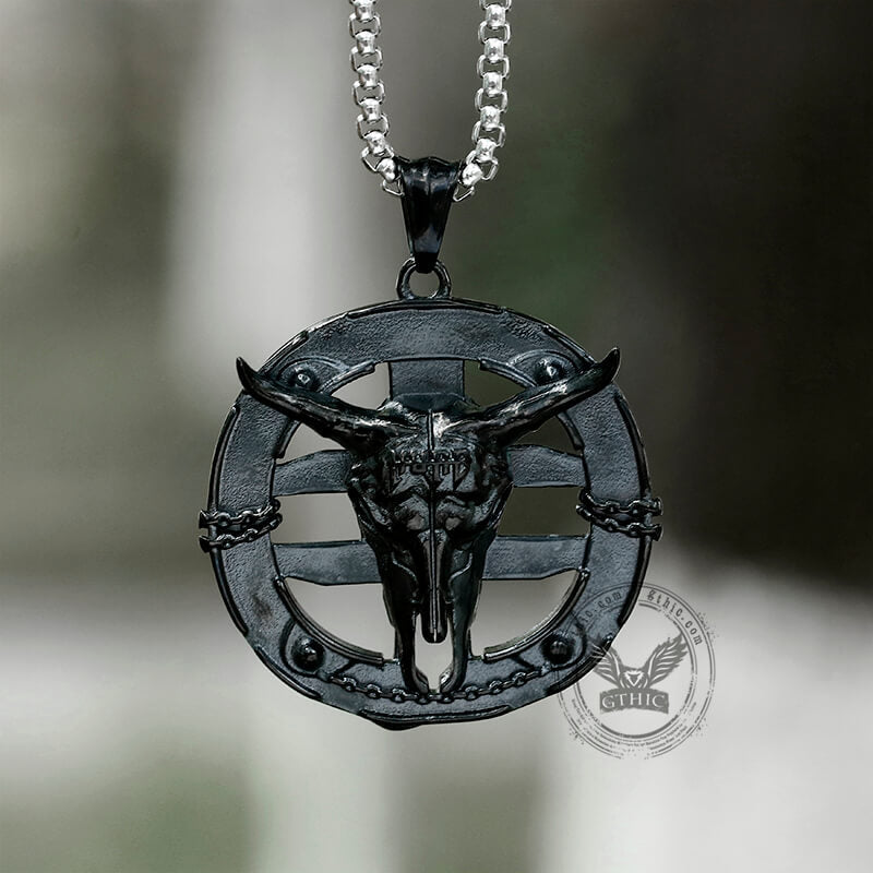 Colgante de acero inoxidable con forma de toro de lidia