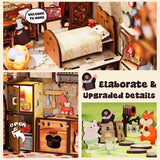Book Nook Wizardi Miniature - Mole's Apartment Roombox Kit