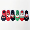 6 pares de calcetines navideños con estampado de dibujos animados, suaves y cómodos, de corte bajo, para mujer.