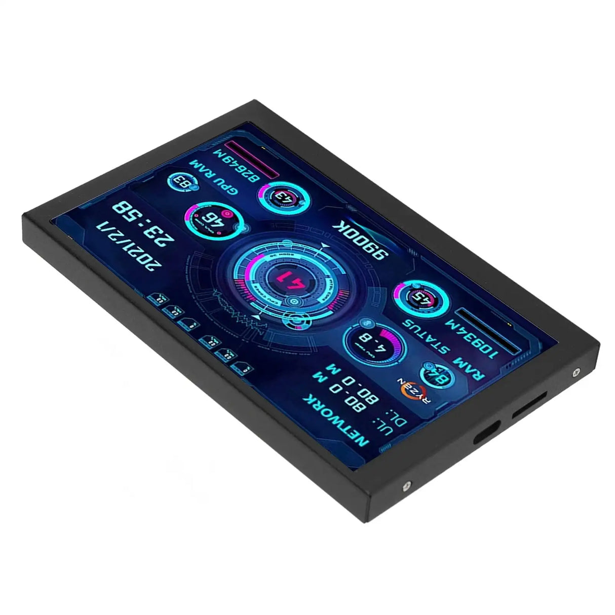 PC CPU Data Monitor 5in IPS USB C TYPE C Temperature Display PC CPU GPU RAM Data Monitor - Lootquake