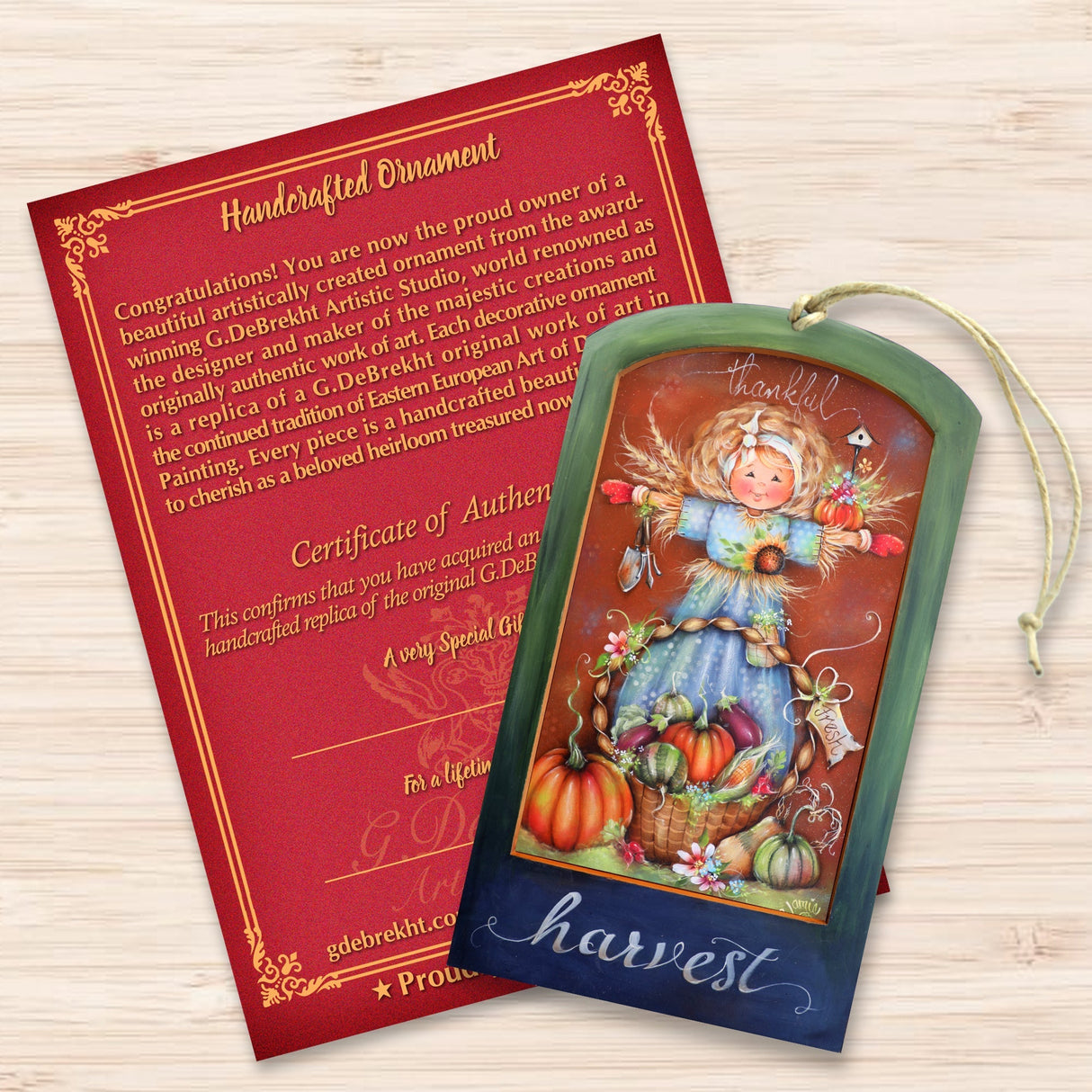 Adornos de madera para la cosecha de agradecimiento de Jamie Mills-Price - Decoración de Acción de Gracias - 8611076-MP