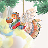 Adornos de madera de ángel de Pascua volador de G. DeBrekht - Decoración de primavera para Pascua - 8154154