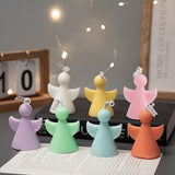 Coffret de 7 bougies parfumées Angel - Cadeau de Noël idéal, décoration d'intérieur élégante avec rubans décoratifs