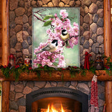 Arte mural de madera con flores de primavera de D. Gelsinger - Decoración de primavera para Pascua - 95671B-DG