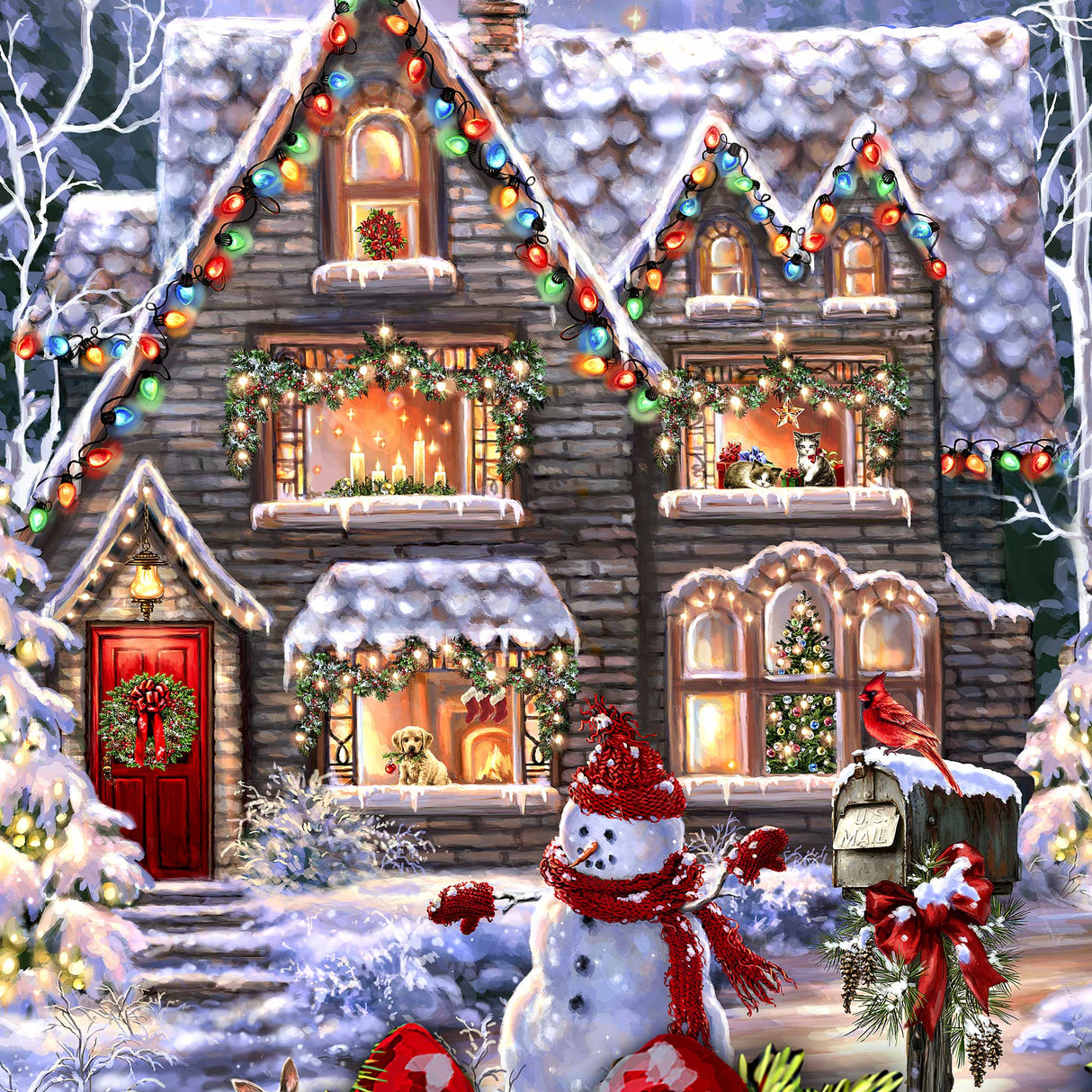 Christmas House Holiday Door Decor by D. Gelsinger - Christmas Decor - 8652812H-DG