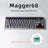 Magnetic White Porcelain Jade 68 Key Aluminum Tuo Keyboard - Lootquake