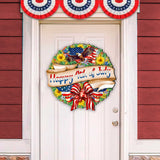 Corona navideña del 4 de julio, decoración navideña para puertas, de G. DeBrekht - Decoración navideña americana - 8652791H