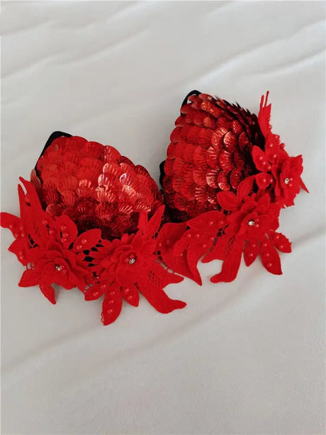 Handmade Sequined Mermaid Scale Bikini Lingerie - Lootquake