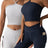 2 Pieces Sports Bra Athletic Running Sports Bra - Lootquake