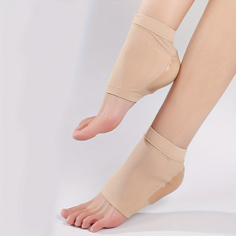 Calcetines de silicona suaves e hidratantes para el talón (2 o 4 unidades) para piel seca, agrietada y endurecida. Calmante para el talón para hombres y mujeres. Sin perfume, cómodos, transpirables y suaves para la piel.