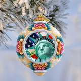 Statue of Liberty Sculpted Hand-Painted Christmas Ornament by G. DeBrekht - American Christmas Decor - 6103401