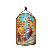 Orthodox Nativity Religious Christian Sacred Icon Ornament - Inspirational Icon Decor - 87052
