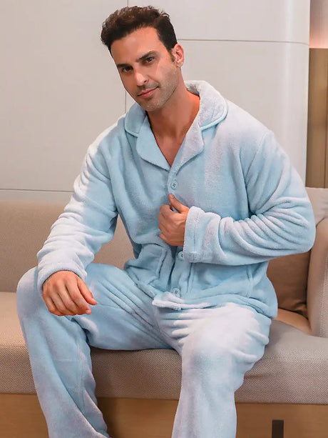 Men's Pajama Velvet Set - Lootquake