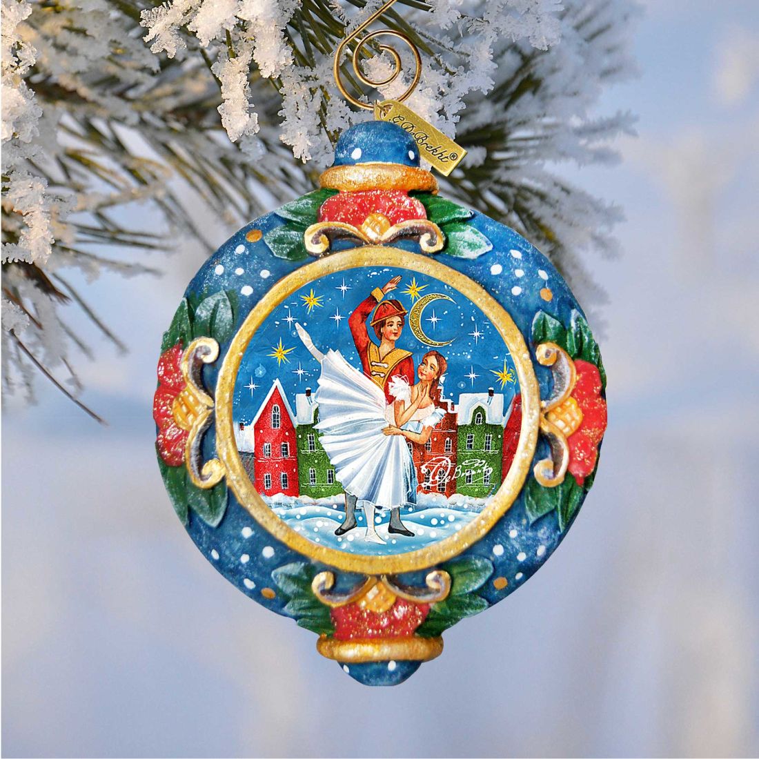 Nutcracker Ballet Sculpted Hand-Painted Christmas Ornament by G. DeBrekht - Christmas Santa Snowman Decor - 6102453