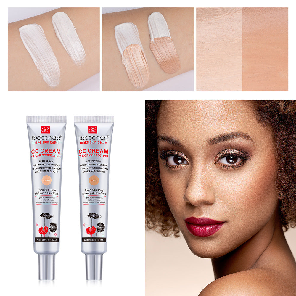 Moisturizing Correcting CC Cream Waterproof Anti-sweat Makeup Before Concealer Lasting Women Makeup Protect Skin Erborian Make - Lootquake