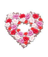 Valentine Heart Holiday Door Wreath by G. DeBrekht - Love Family Kids Decor - 8185308H