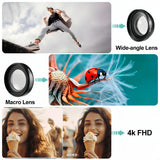 Cámara digital 4K de 48 MP y 16 aumentos con enfoque automático para fotografía y video, con wifi, pantalla IPS abatible de 3" y 180°, antivibración, compacta para vlogs, con tarjeta de 32 GB y 2 baterías.