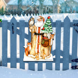 Ivory Santa Christmas Door Decor by Susan Winget - Christmas Santa and Snowman Decor