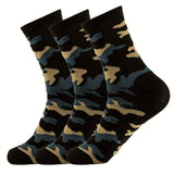 Lot de 3 paires de chaussettes de sport camouflage pour homme - Résistantes, extensibles et côtelées pour toutes les saisons
