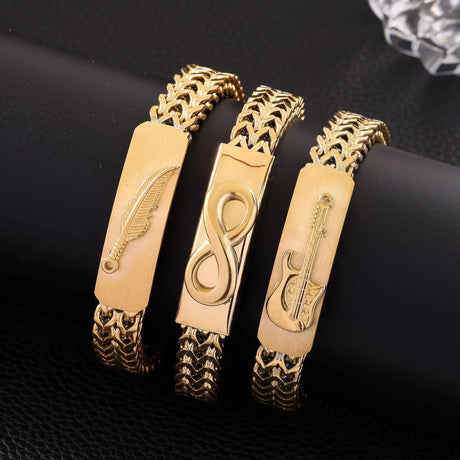 Retro Stainless Steel Three-dimensional Design Bracelet - Lootquake