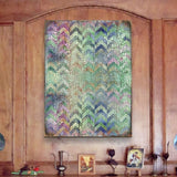 Arte mural rústico gráfico de madera de G. DeBrekht - Decoración floral ornamental - 95002B