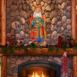 Corona de la Alegría de Papá Noel, decoración navideña para puerta de G. Debrekht - Decoración navideña de Papá Noel y muñeco de nieve - 8691402H