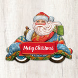 Merry Christmas Santa Door Decor by G. DeBrekht - Christmas Santa Snowman Decor - 8112045-2H