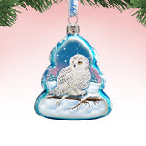 White Owl Mercury Glass Ornament by G. DeBrekht - Wildlife Holiday Decor - 771028