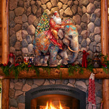 Decoración navideña para puerta con Papá Noel y elefante de G. Debrekht - Decoración navideña - 8611043-2H