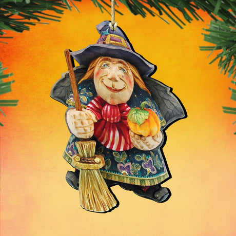 Halloween Witch Wooden Ornaments by G. DeBrekht - Thanksgiving Halloween Decor - 8158412-1