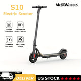 MEGAWHEELS S10 Foldable Electric Scooter For Adults With 8" Solid Tires, 15.5mph Top Speed, 3 Speed Modes And Up To 15miles Range Only 26.46LB Lightweight E-scooter For Commuting And As A Christmas Gift.