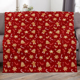 Couverture de Noël, bonhomme en pain d'épices rouge, plaid doux et chaud pour canapé, bureau, lit, camping, voyage, cadeau polyvalent pour toutes les saisons.